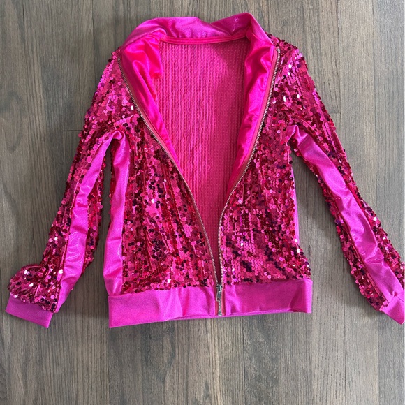 Pink sequin jacket - Picture 2 of 5